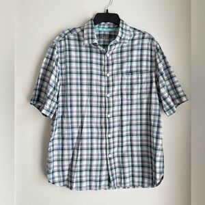 Mossimo Supply Co. Blue and Green Plaid Shirt